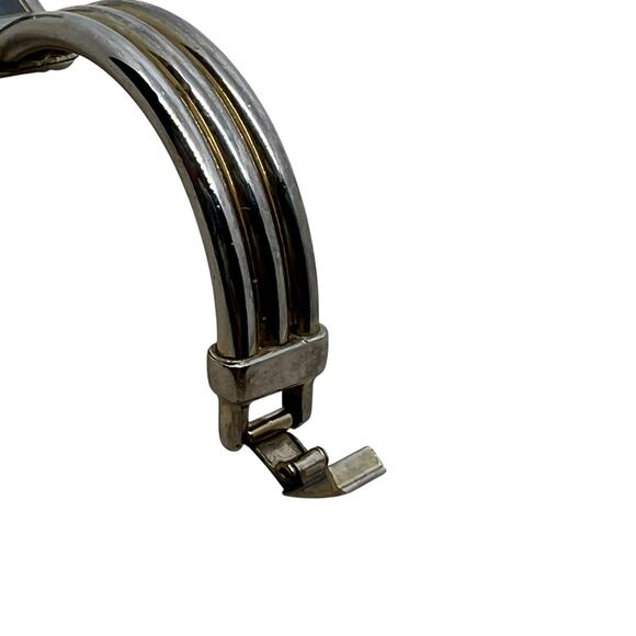 Joan Rivers Classics Collection Two Tone Cuff Bracelet Watch - Picture 6 of 9